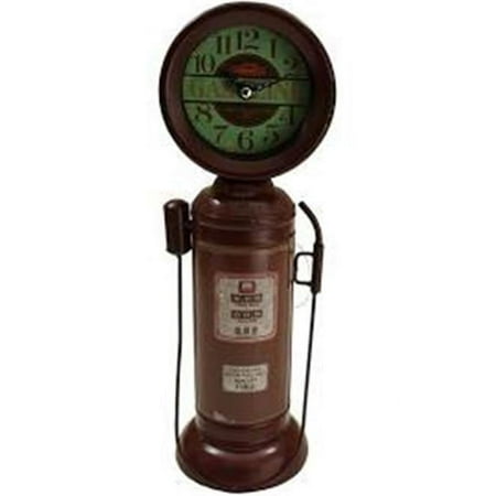 Manual Woodworkers & Weavers IKCLGP 4.75 x 4.5 x 15 in. Retro Gas Pump Table Clock