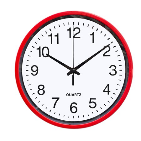 Manwang Tick-free Wall Clock 8 Inch Wall Clock Silent Non-ticking Hanging Clock Large Number Round Clock for Home Office Decoration Silent Wall Clock