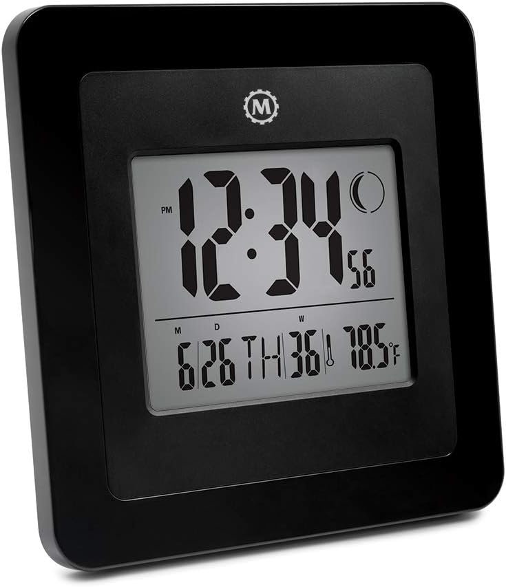 MARATHON Moon Phase Digital Wall Clock