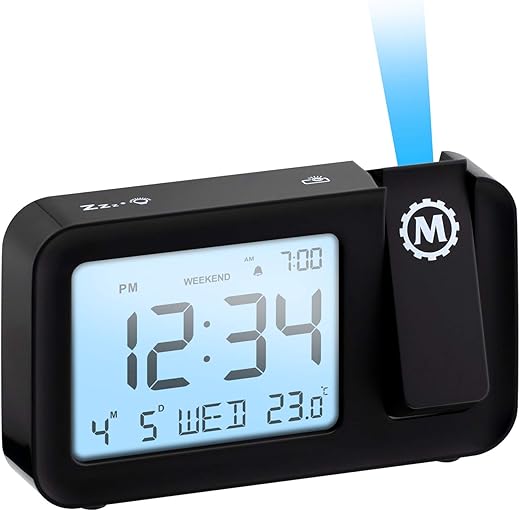 MARATHON Projection Clock with Large Display and Backlight