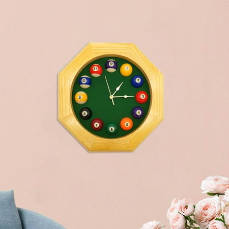 Menolana Billiard Wall Clock Silent Wall Decoration for Kid'S Room Bedroom Inch