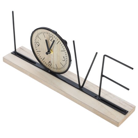 Metal Tabletop Clock Mantel LOVE Letter Design Clock for Living Room Bedroom No Battery