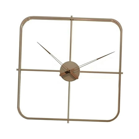 Metal Wall Clock Decorative Clock, Iron Frame Retro Style, Large Hanging Wall Clock Silent for Household Cafe Restroom Living Room Decor