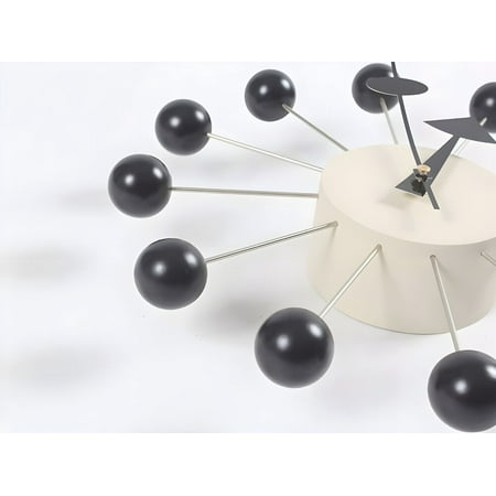 Mid-Century Modern Atomic Wall Clock - Retro Black and White