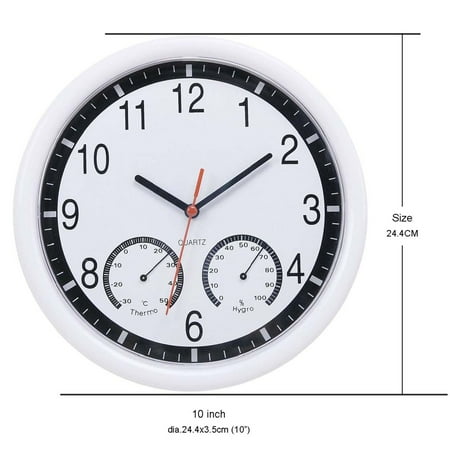 Mid Century Modern Wall Clock Alarm Clocks for Bedrooms Led Clock Digital Outdoor 10 Inch Temperature And Humidity Creative Clock