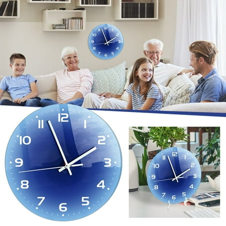 Mid Century Modern Wall Clock Clocks For Living Room Led Clock Digital Battery Creative Gradient Clock Desktop Background Dual Purpose Wall Kitchen Decor Acrylic Decoration