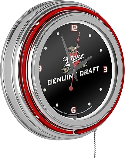 Miller Genuine Draft 14 Inch Neon Wall Clock