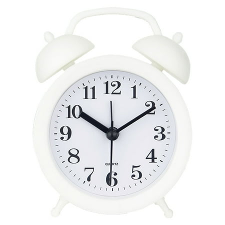 Mini Cute Vintage Retro Analog Twin Bell Alarm Clock for Kids,No Snooze,Battery Operated,Loud Bell for Heavy Sleepers