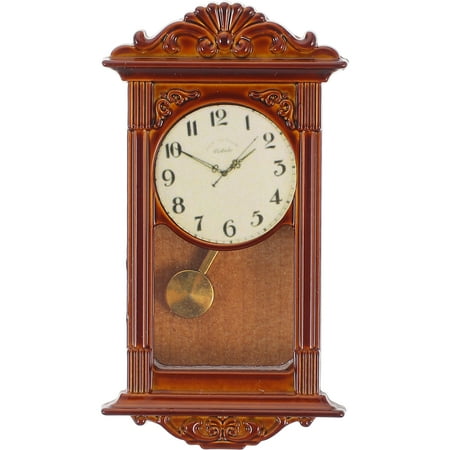 Mini Grandfather Clock Wooden Playset Models Decorative Mini Clock Decorative Portable Vintage Pendulum Clock Decor