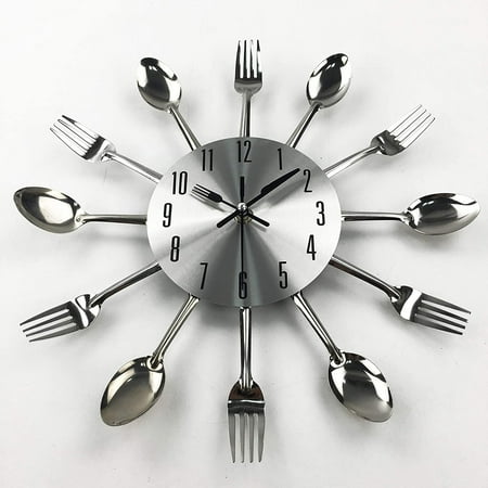 Modern Creative Cutlery Kitchen Spoon Fork Wall Clock