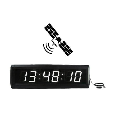 Modern GPS Wall Clock With Digital Timer, Red And White Character Display, Sturdy Aluminum Alloy Material, Wall Mounted