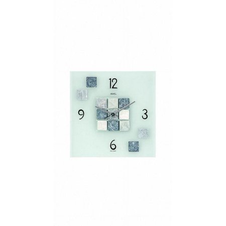 Modern wall clock with quartz movement from AMS AM W9276