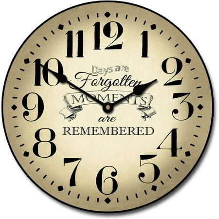 Moments Wall Clock | Beautiful Color, Silent Mechanism, Made in USA