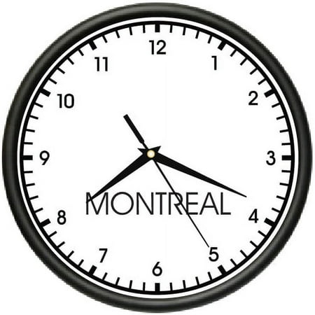 MONTREAL TIME Wall Clock world time zone clock office business