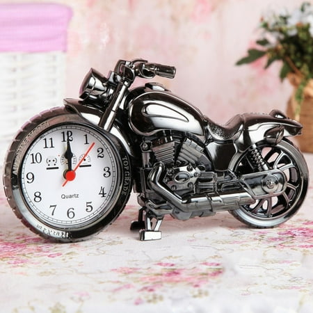 Motorcycle Motorbike Pattern Alarm Clock Desk Clock Creative Birthday Gift Cool Clock