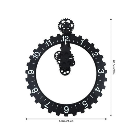 Moving Gear Wall Clock Wall Hanging Clock Rotary Home CREATIVE Decor Large