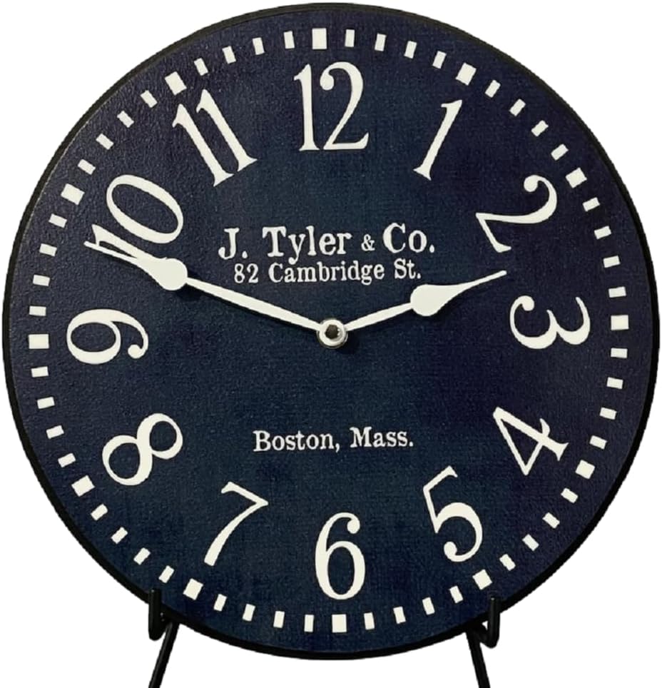 Navy Blue Large Wall Clock | Ultra Quiet Quartz Mechanism | Hand Made in USA Beautiful Crisp Lasting Color | Comes in 8 Sizes | 24-Inch