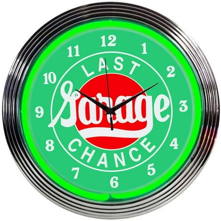 Neonetics Cars and Motorcycles Garage Neon Wall Clock, 15