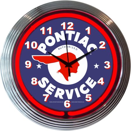 Neonetics Cars and Motorcycles Pontiac Service Neon Wall Clock, 15-Inch