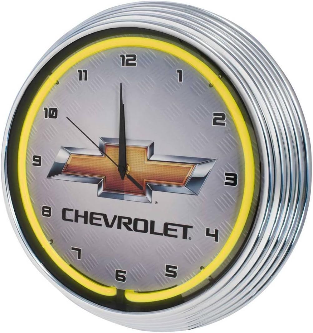 Neonetics Gm Chevrolet Neon Wall Clock, 15-Inch