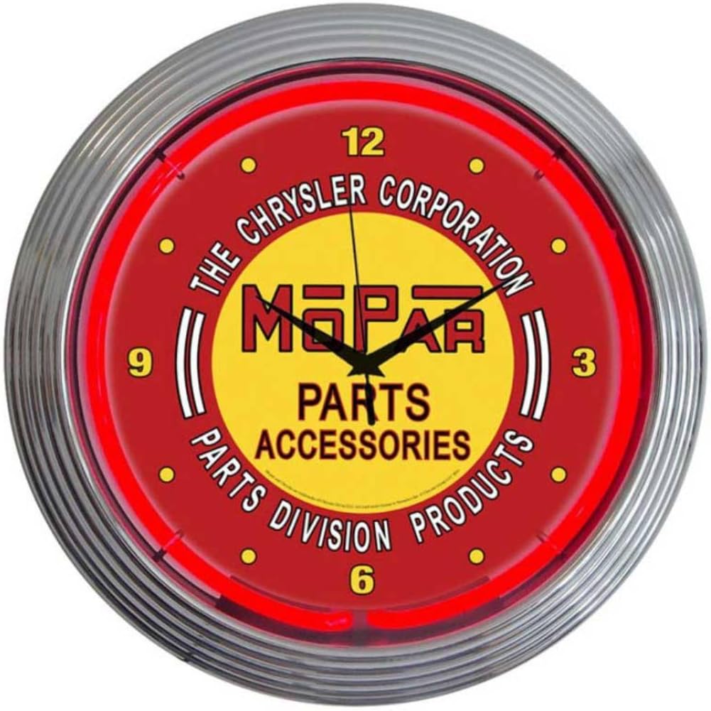 Neonetics Mopar Vintage Neon Wall Clock, 15-Inch