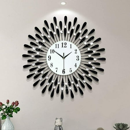 Nordic 3D Luxury Large Art Wall Clock 12-Hour Metal Watch Living Room Home Decor