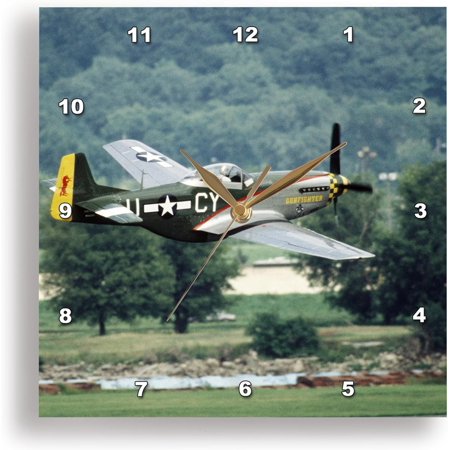 North American P-51 D Mustang, War Plane - US24 BFR0082 - Bernard Friel - Wall Clock, 15 By 15-Inch