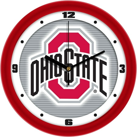 Ohio State Buckeyes 11.5'' Suntime Premium Glass Face Dimension Wall Clock