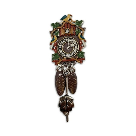 Oktoberfest Haus Multicolor Metal Cuckoo Clock German Hat Pin For Men