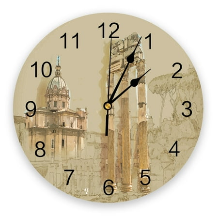 Old Italy Roman Culture Scenery Places Of Interest Wall Clock Modern Design Living Room ration Clock Wall Watch Home r