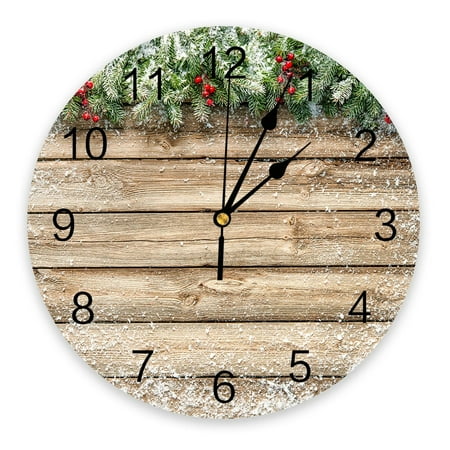 Old Wooden Board Wall Brown Wall Clocks Silent Home Cafe Office Wall r Clocks for Kitchen Wall Art Large Wall Clocks 25cm