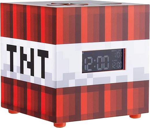 Paladone Minecraft TNT Alarm Clock | Officially Licensed Merchandise