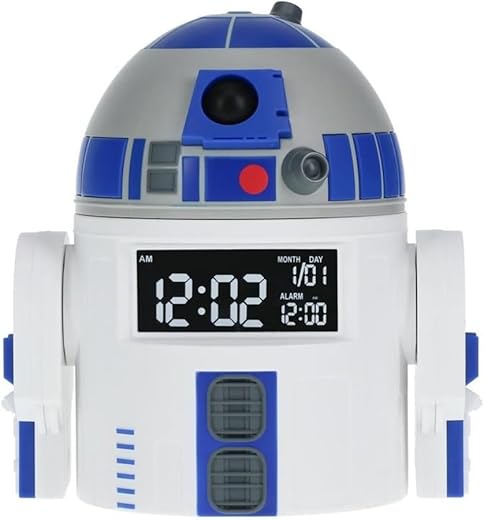 Paladone R2D2 Alarm Clock - Perfect Decor for Star Wars Fans - USB Cable Included - 13 cm (5) Tall