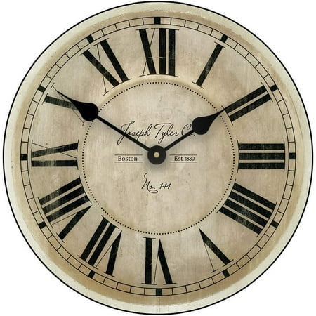 Parson Parchment Large Wall Clock | Beautiful Color, Silent Mechanism, Made in USA