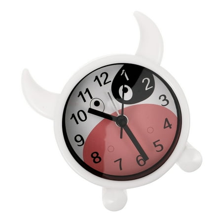 Plastic Silent Alarm Clock Kids White Cow Household Children's Room Dining Table Student