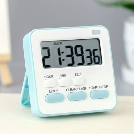 Portable Mini Digital Clock with Flashing Light Timer Cooking Kitchen Sport Study Game with Magnetic Countdown Alarm Clock 2023