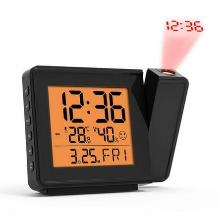 Projection Alarm Clock - Digital Clock Project Time on Ceiling for Bedrooms Display Calendar Indoor Temperature Humidity,Style A