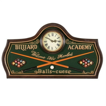 Pub Sign Billiard Academy Clock