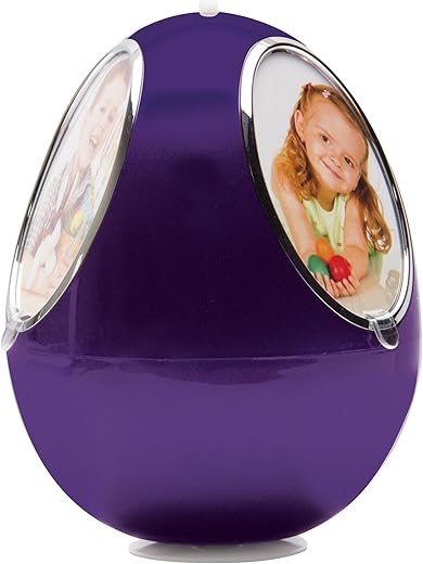 Purple Spinning Easter Egg 2 x 3 Oval Picture Frame