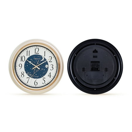 Quartz Mute Wall Clock Chiming Clocks for Bedrooms Unique Luminous River Creative Round