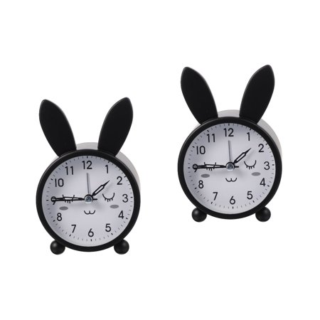 Rabbit Electronic Alarm Clock Small Retro Car Accessories Set of 2 Desk Clocks Nightlight Decorative Table Child