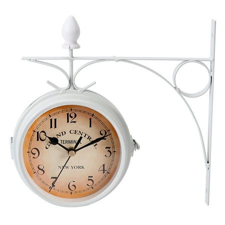 Recardis European-style Double-sided Wall Clock Creative Classic Clocks (White)