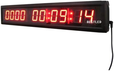 Red Days Countdown Clock 10 Digits Count up 10000 Days Hours Minutes Seconds LED Large Digital Countdown Clock IR Remote Control Aluminum Case