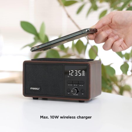 Retro Bluetooth Radio Speaker Vintage Charging Desk Clock Portable Bedside Analog A[1896]