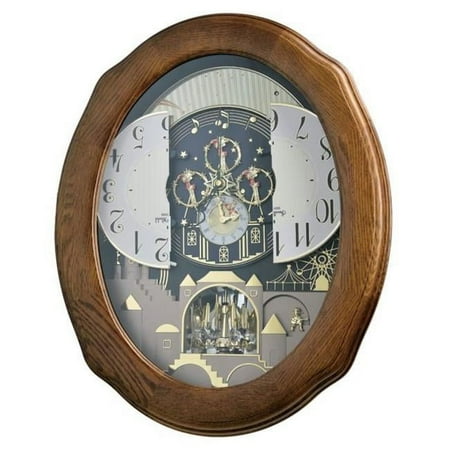 Rhythm Clock 4MH419WU06 20.7 x 16.7 in. Joyful Timecracker Oak Magic Motion Clock