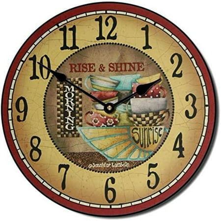 Rise & Shine Wall Clock | Beautiful Color, Silent Mechanism, Made in USA