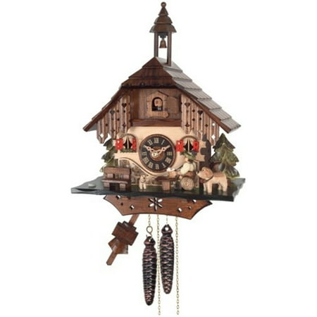 River City Clocks One Day Cottage Cuckoo Clock - Beer Drinker Raises Mug