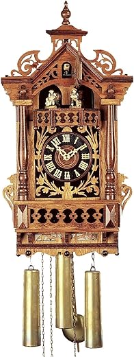 Rombach & Haas German Antique Replica Clock 8-Day-Movement 17.70 inch - Authentic Black Forest Cuckoo Clock