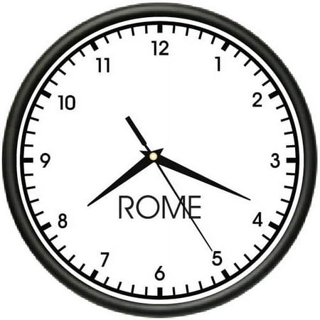 ROME TIME Wall Clock world time zone clock office business