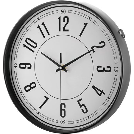 Rope Hanging Wall Clock, Silent Non-Tick 12 Inch Premium Quartz Battery Pow